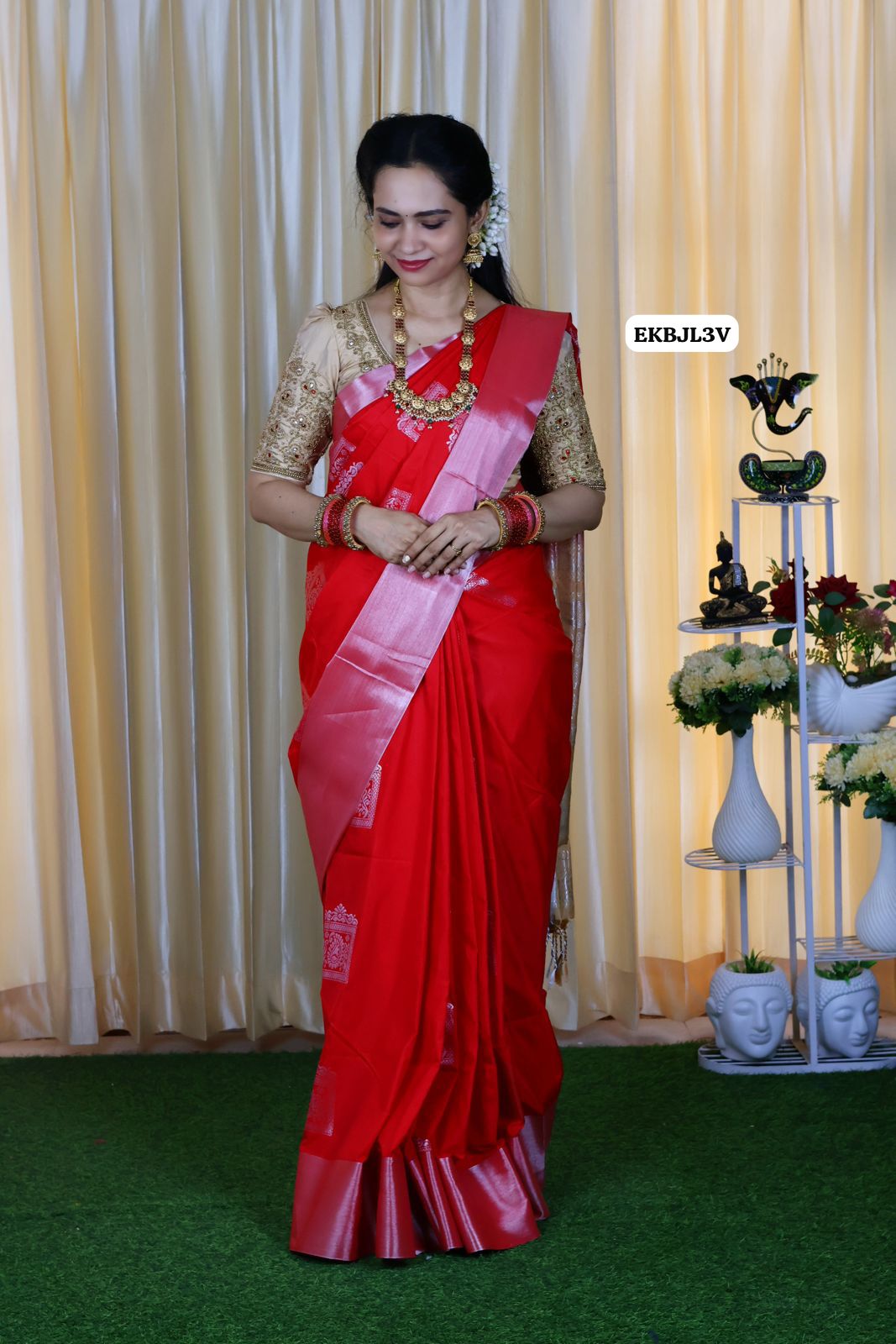 Semi soft silk saree running blouse 😍🥳Red