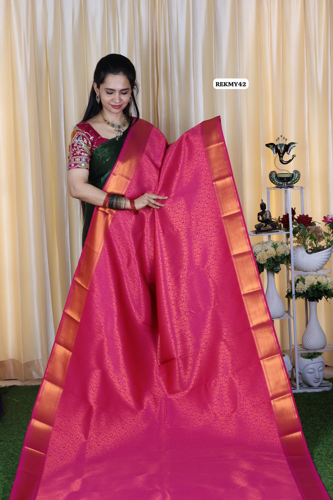 Bridal semi silk saree 🥳