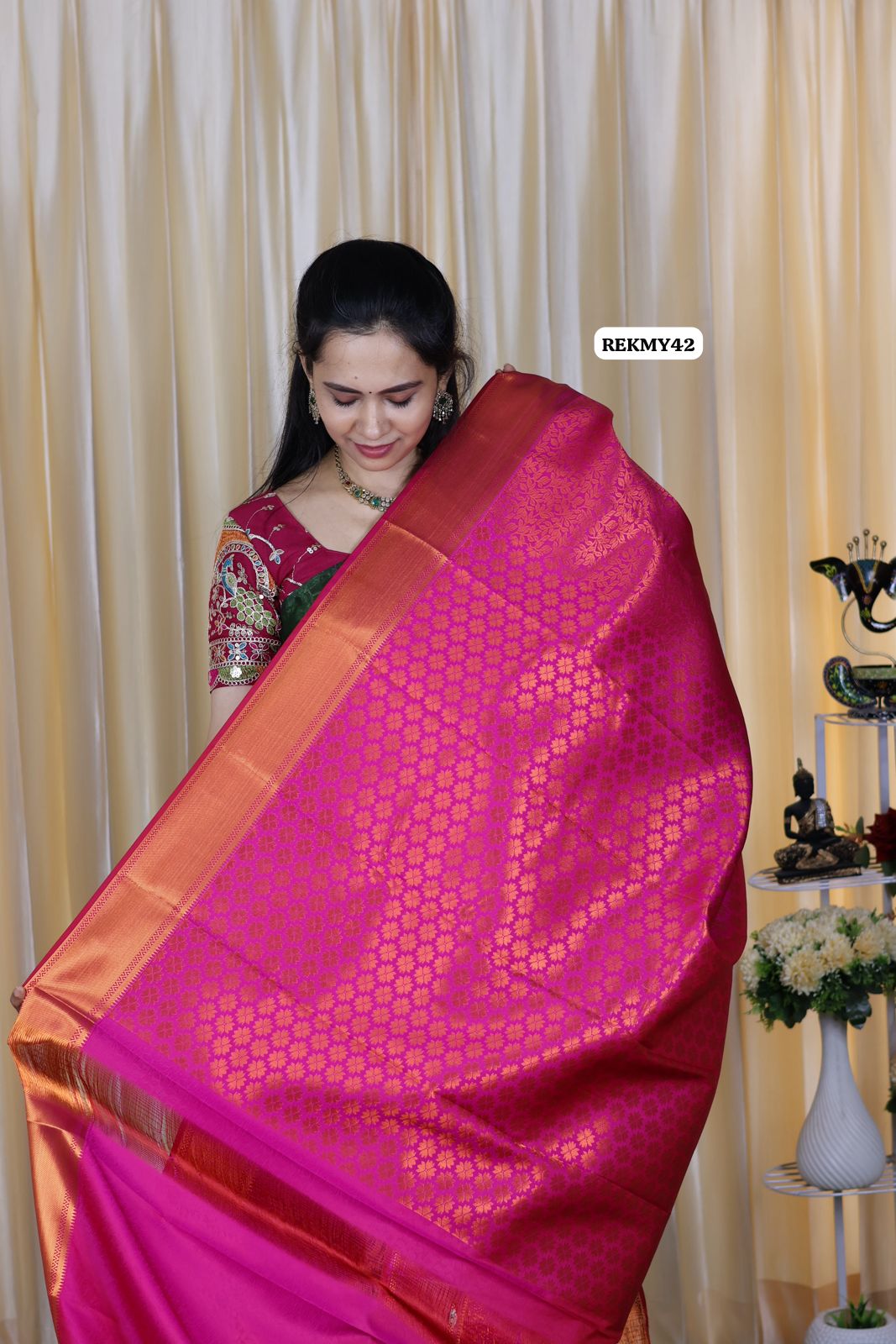 Bridal semi silk saree 🥳