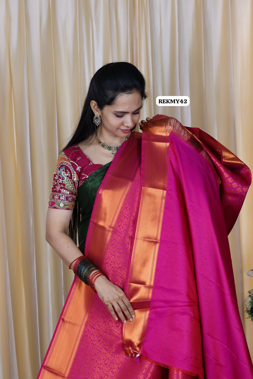 Bridal semi silk saree 🥳