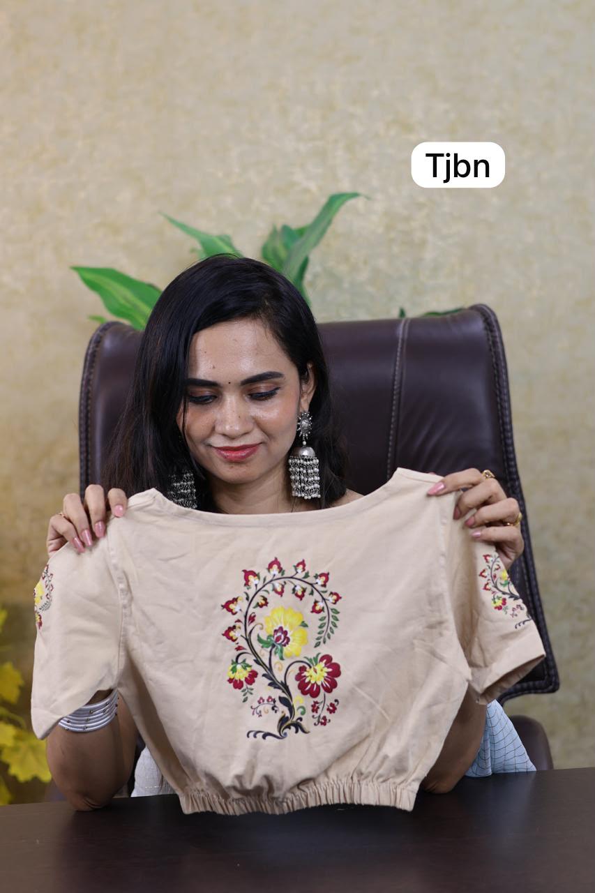 Premium quality readymade elastic blouse with printed design πβ°