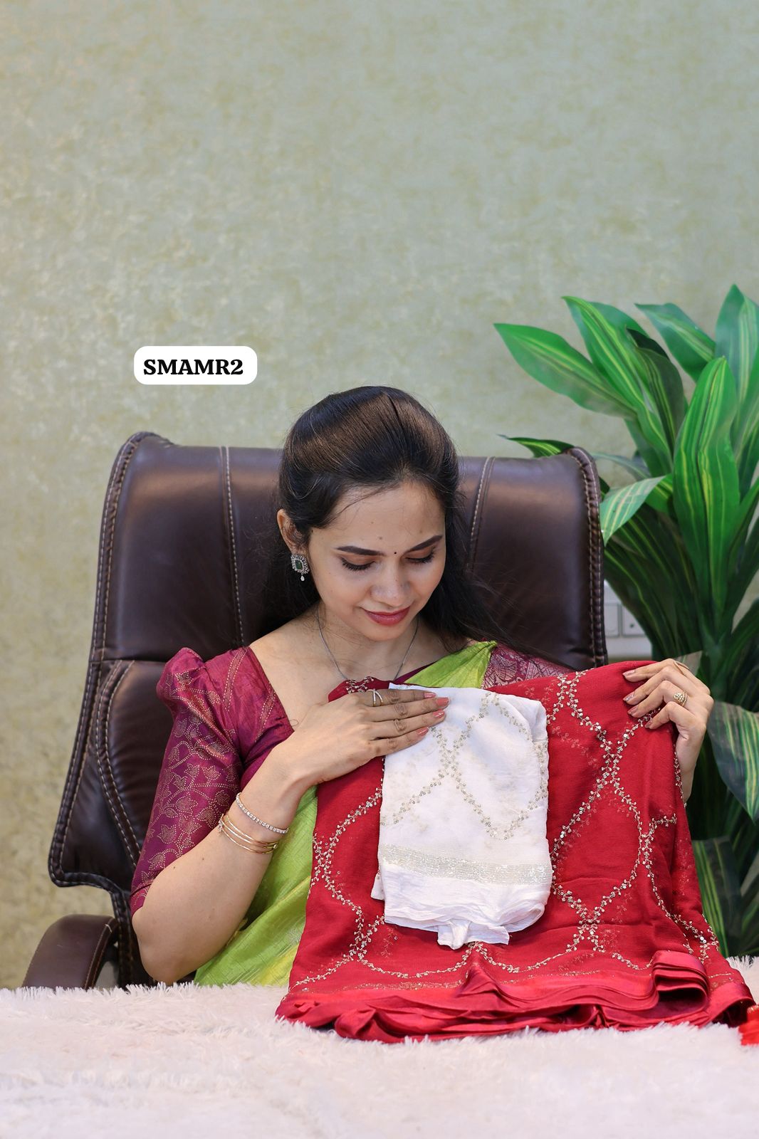 Pure georgette sarees with chumky works.😍🥳