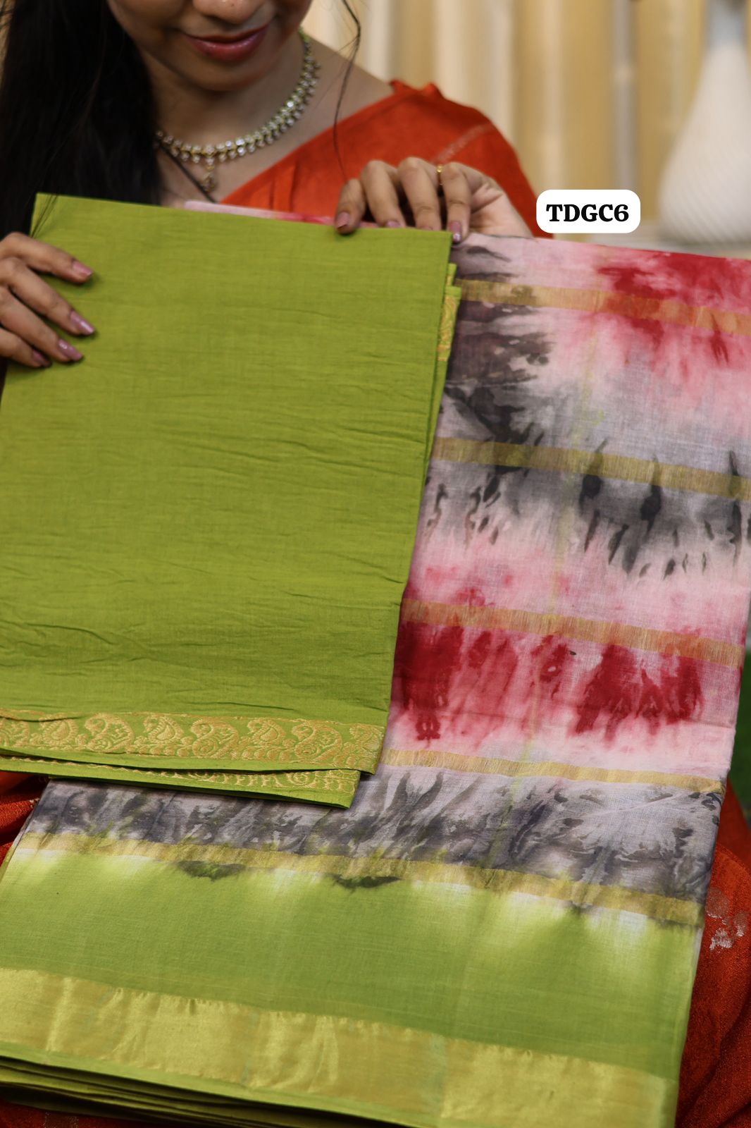 Kanchi cotton saree with bandhini design😍Ⓜ️😎