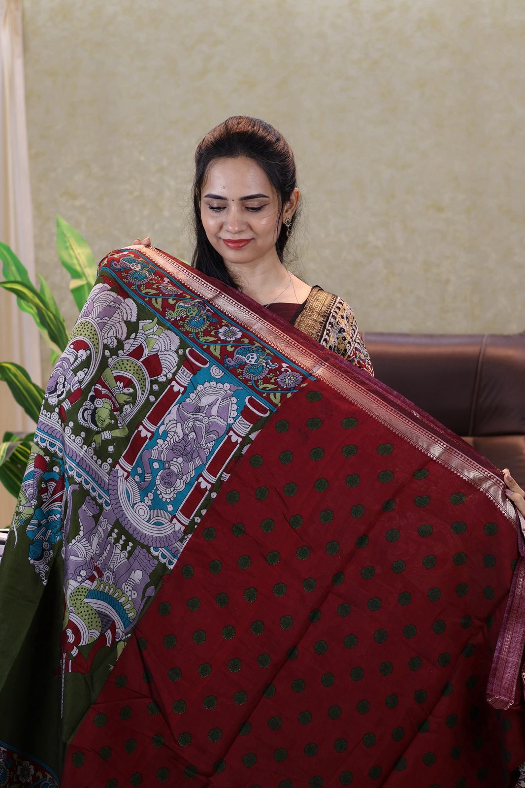 Kalamkari printed saree😍😎⏰