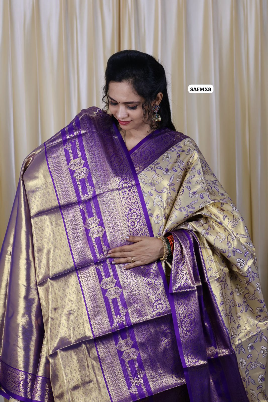 Kanchi bridal semi silk saree with runing blouse š„³