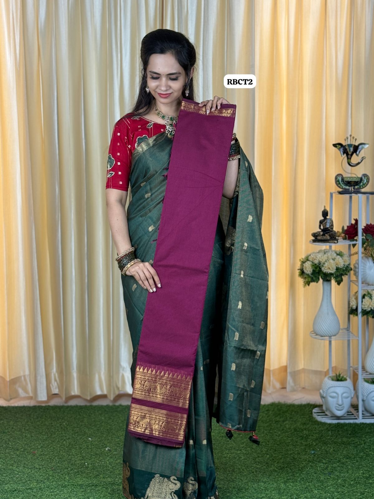 Kanchi Cotton Saree(Elephant design)😍🥳