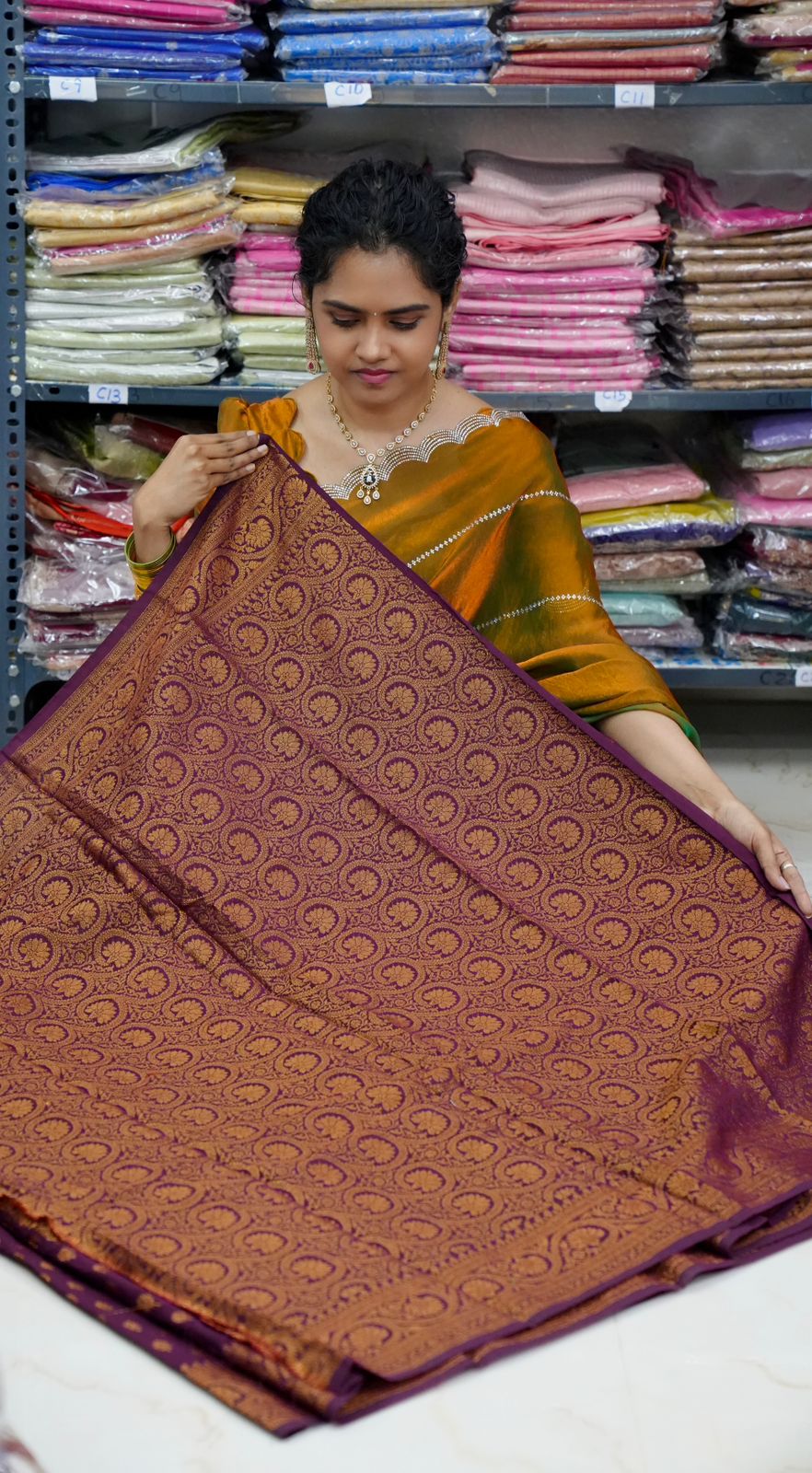 Viscose Georgette Semi silk🥰🏃🏻♀️Deep wine
