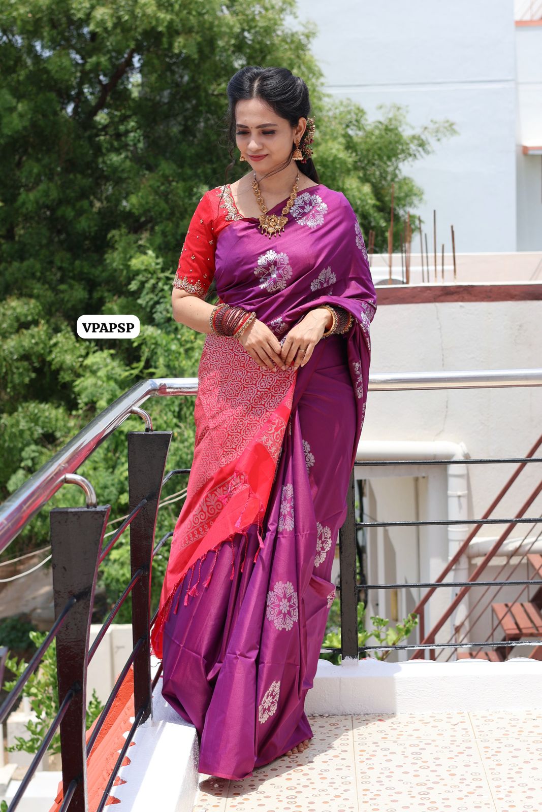 Borderless semi soft silk saree 🥳