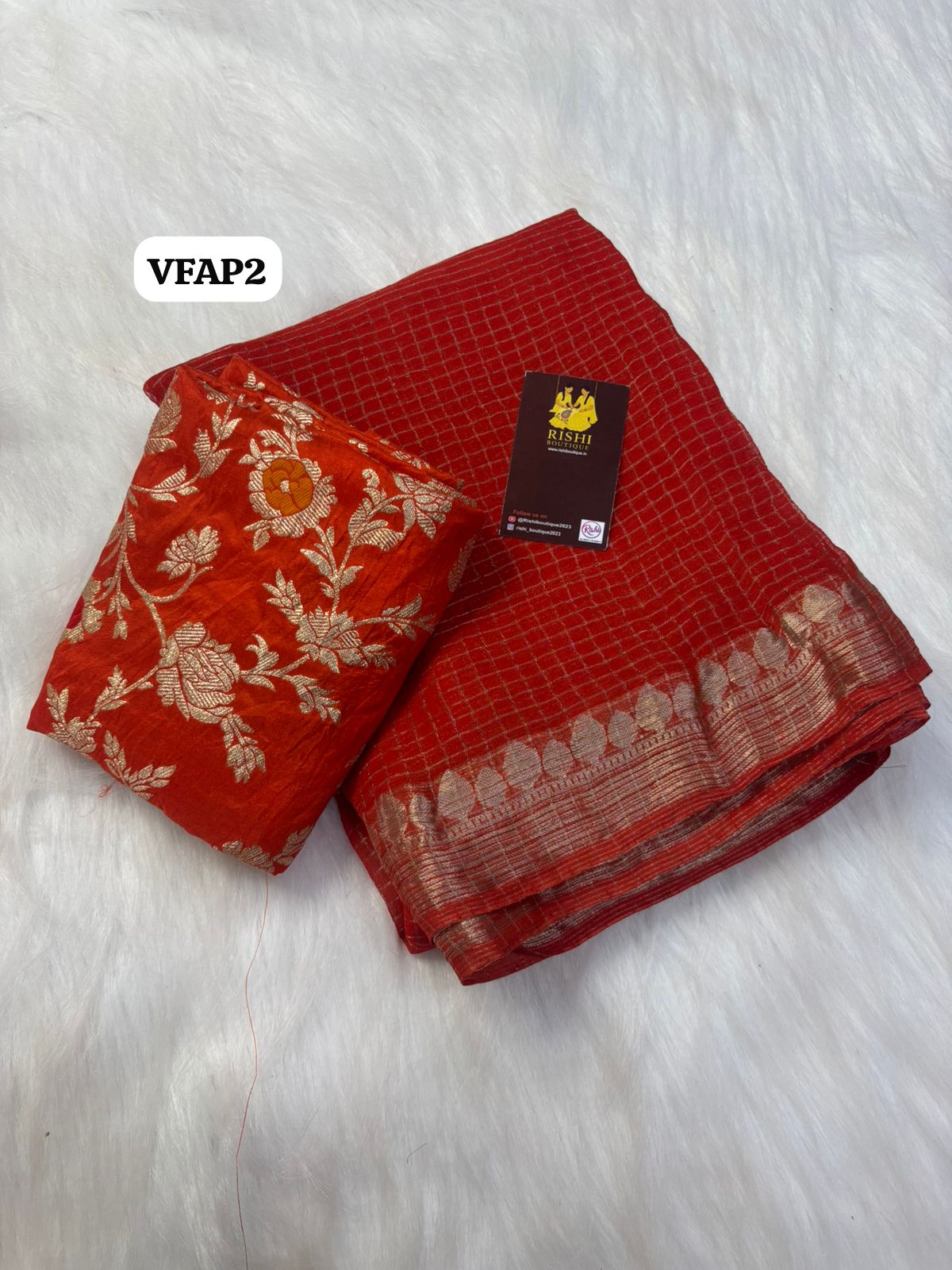 Viscose georgette saree with zari blouse đ