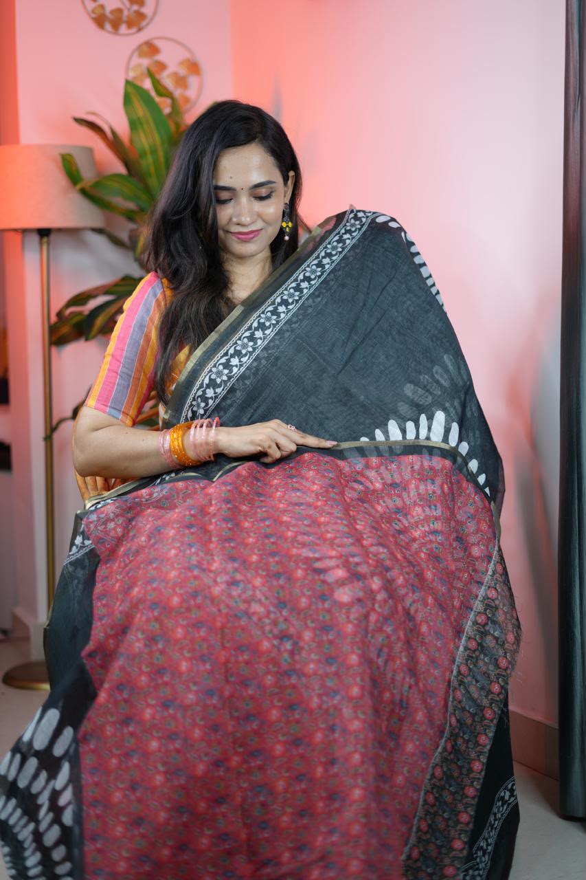 Linen cotton sarees😍🥳
