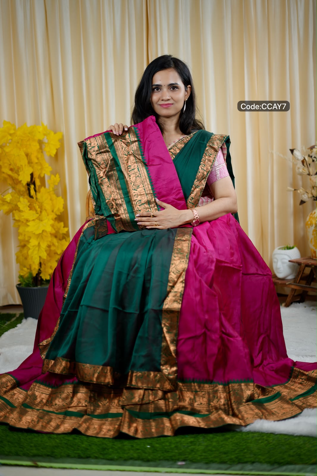 Half saree soft silk 😍🥳