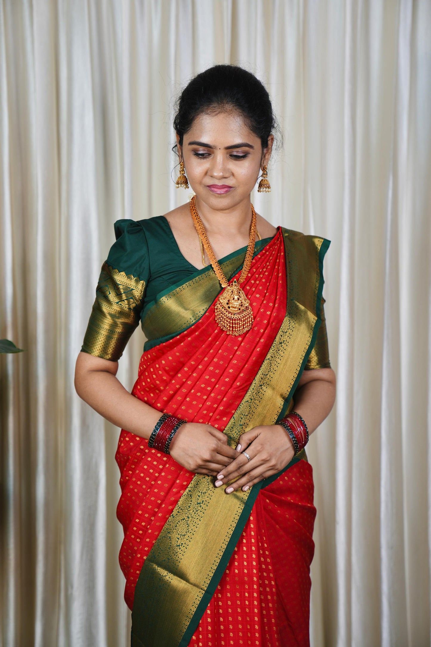 1000 buttas in Premium kanchi bridal semi silk sarees..🥰