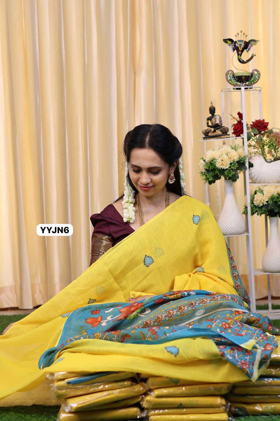 Linen Chanderi cotton saree at unbelievable price 🥰😎