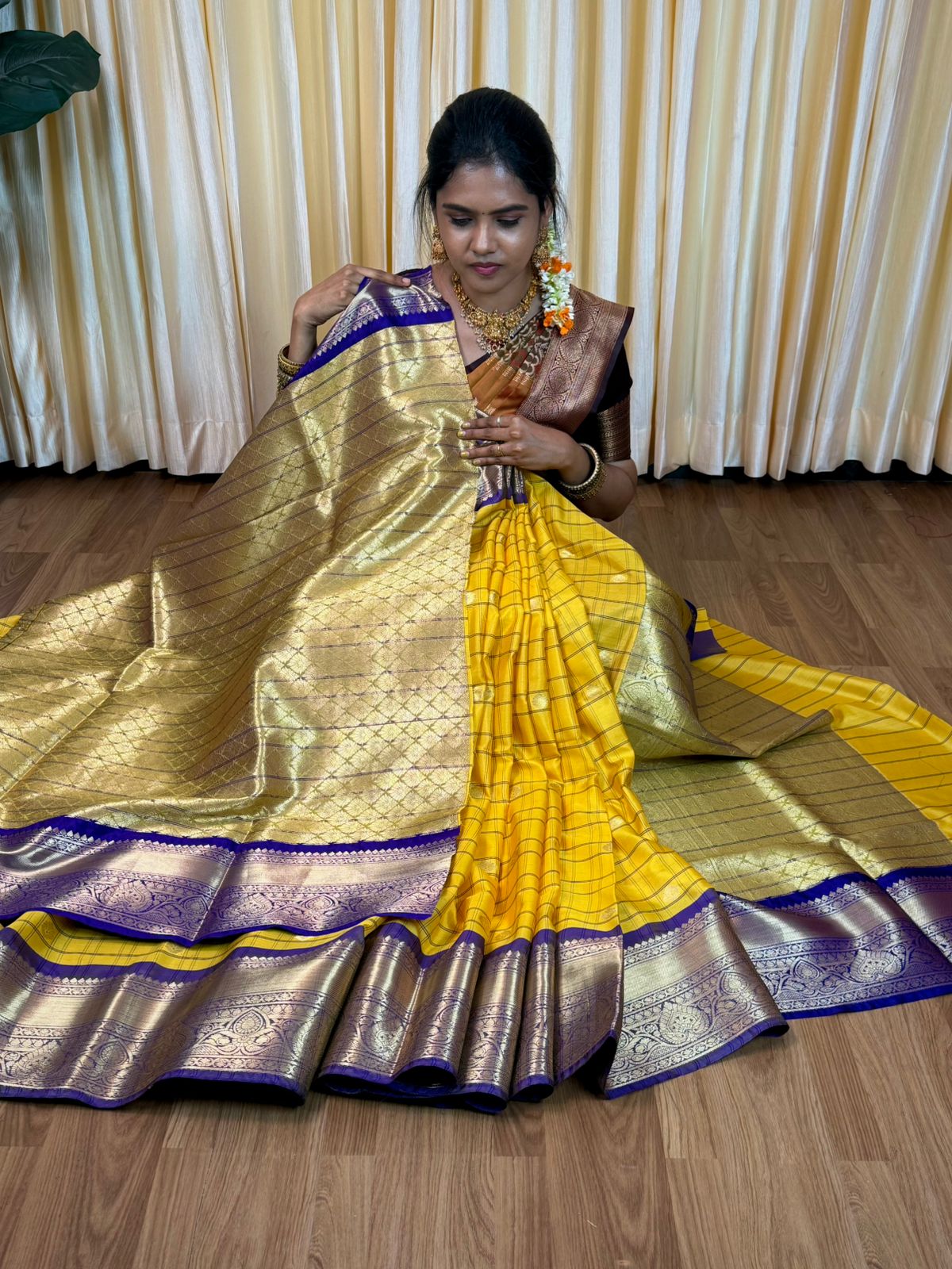 Kanchi Semi silk saree🌈📚
