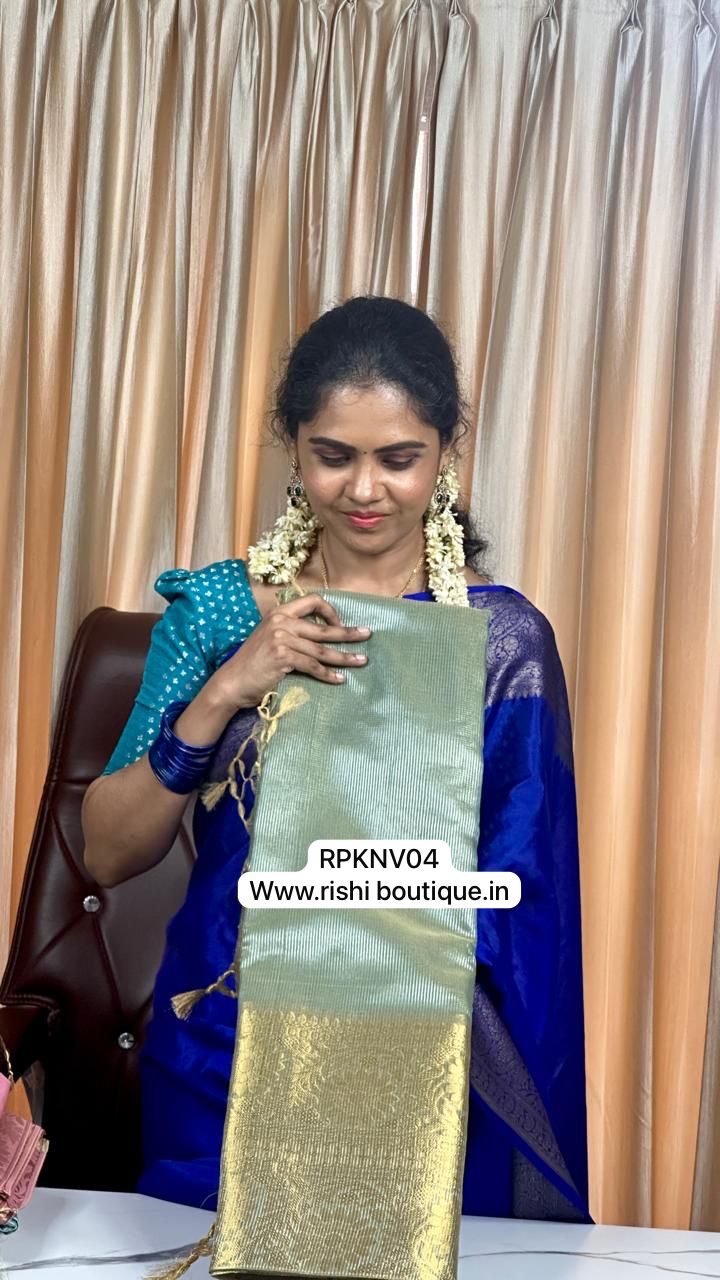 Tissue saree with gold border⌛