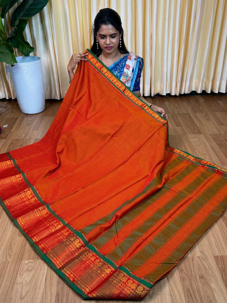 Kanchi cotton saree🥰😎📚