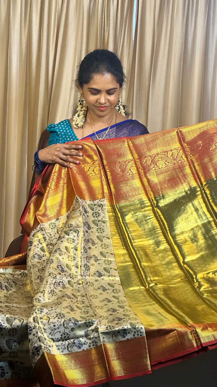 Kanchipuram semi silk prebook🥳