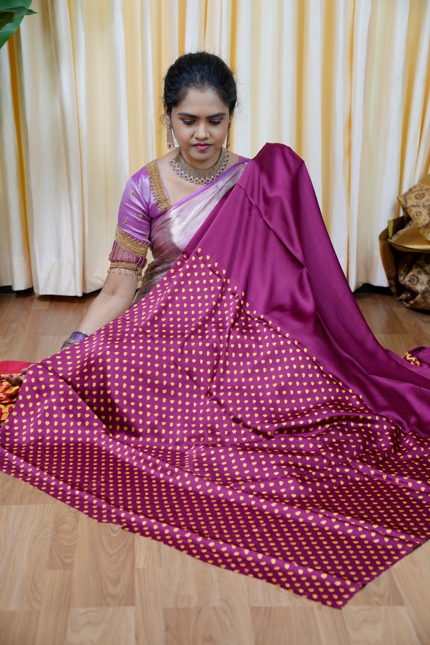 premium modal satin silk sareeš„³