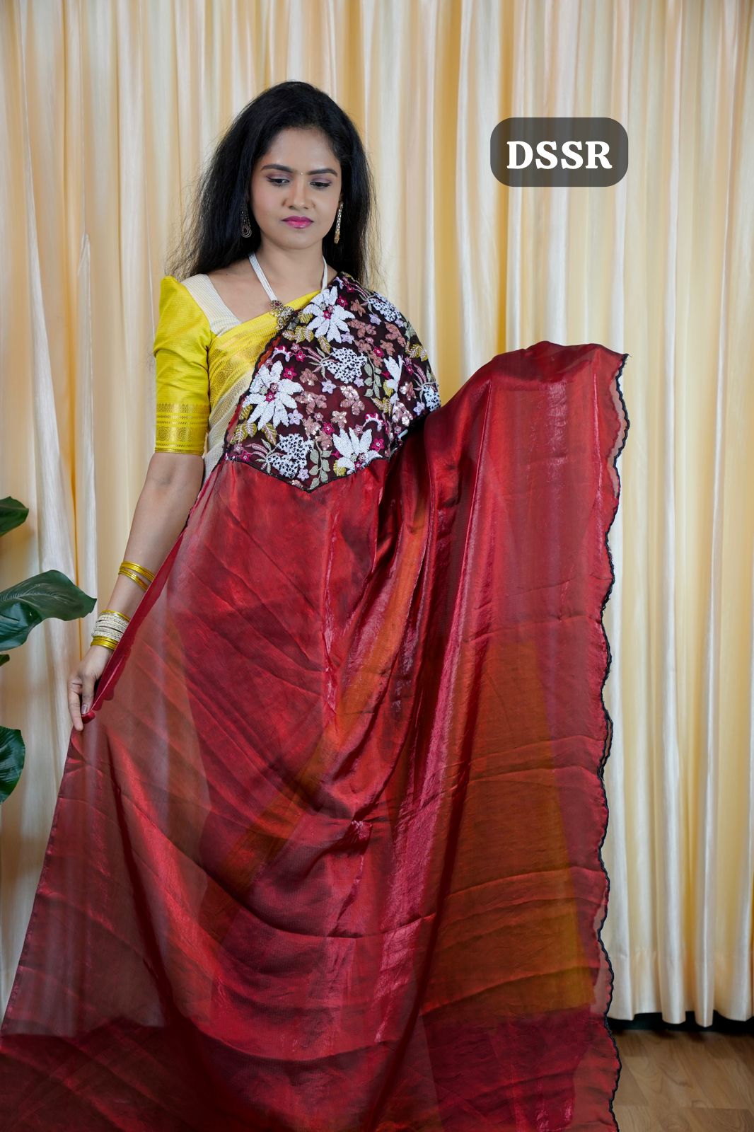 Space silk saree with Designer work🥳✅