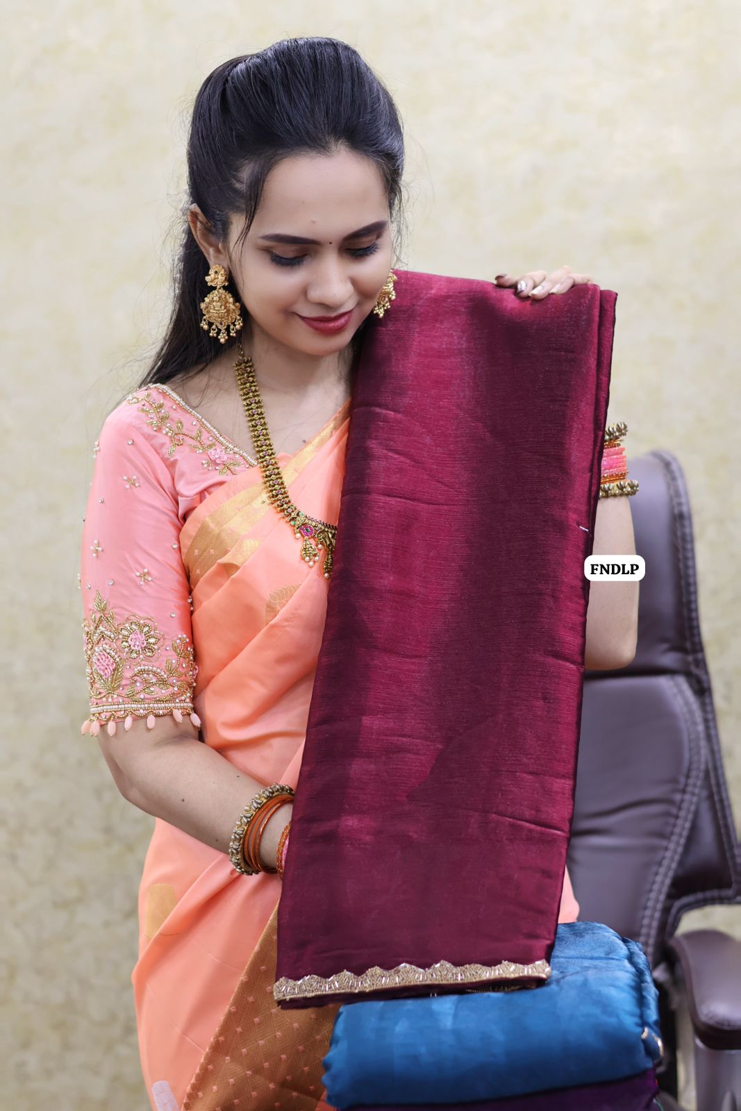 Fendy chiffon saree 🎁