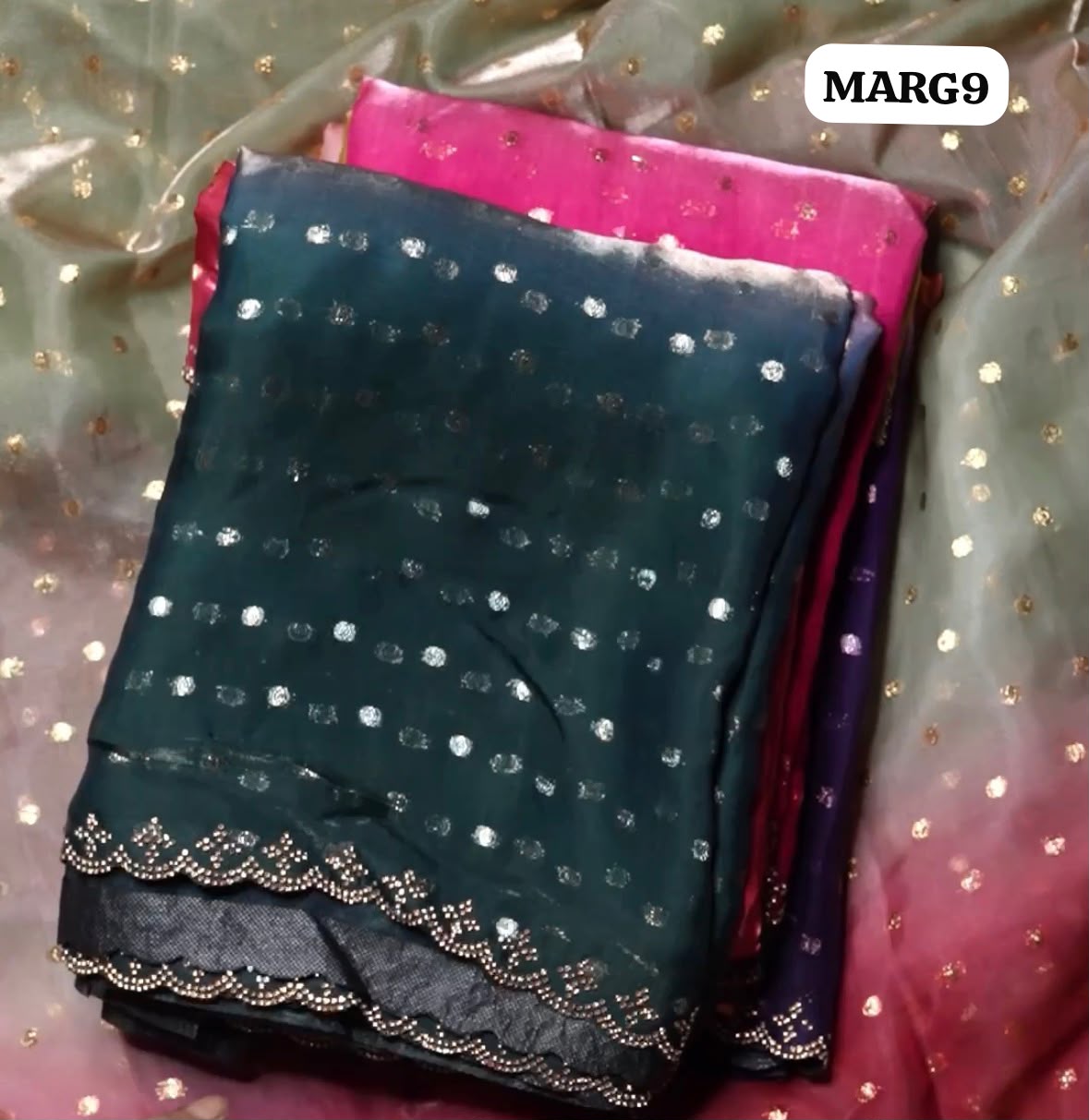 Chimmer Chiffon Sareeš„³