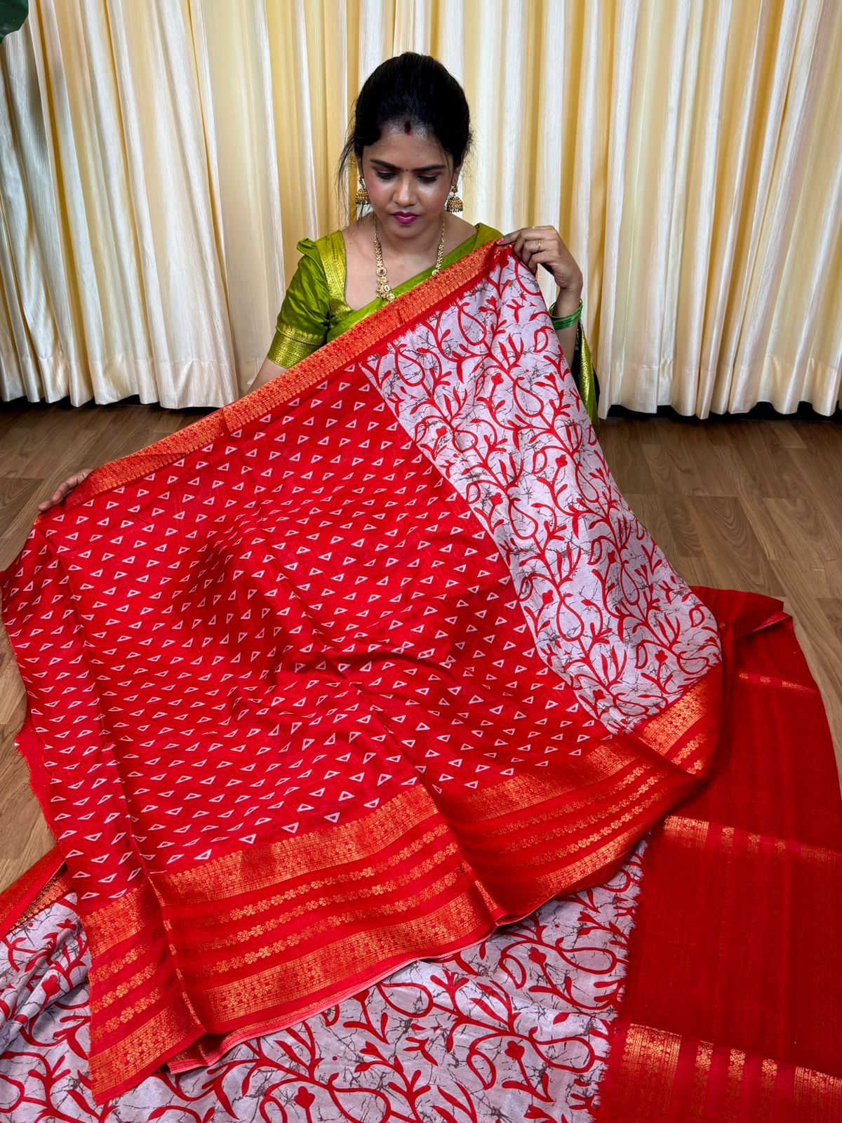 Silk mixed cotton saree๐๐ฅฐ๐๐