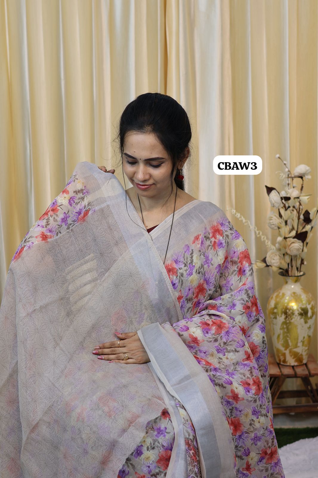 Linen cotton saree 😍Ⓜ️