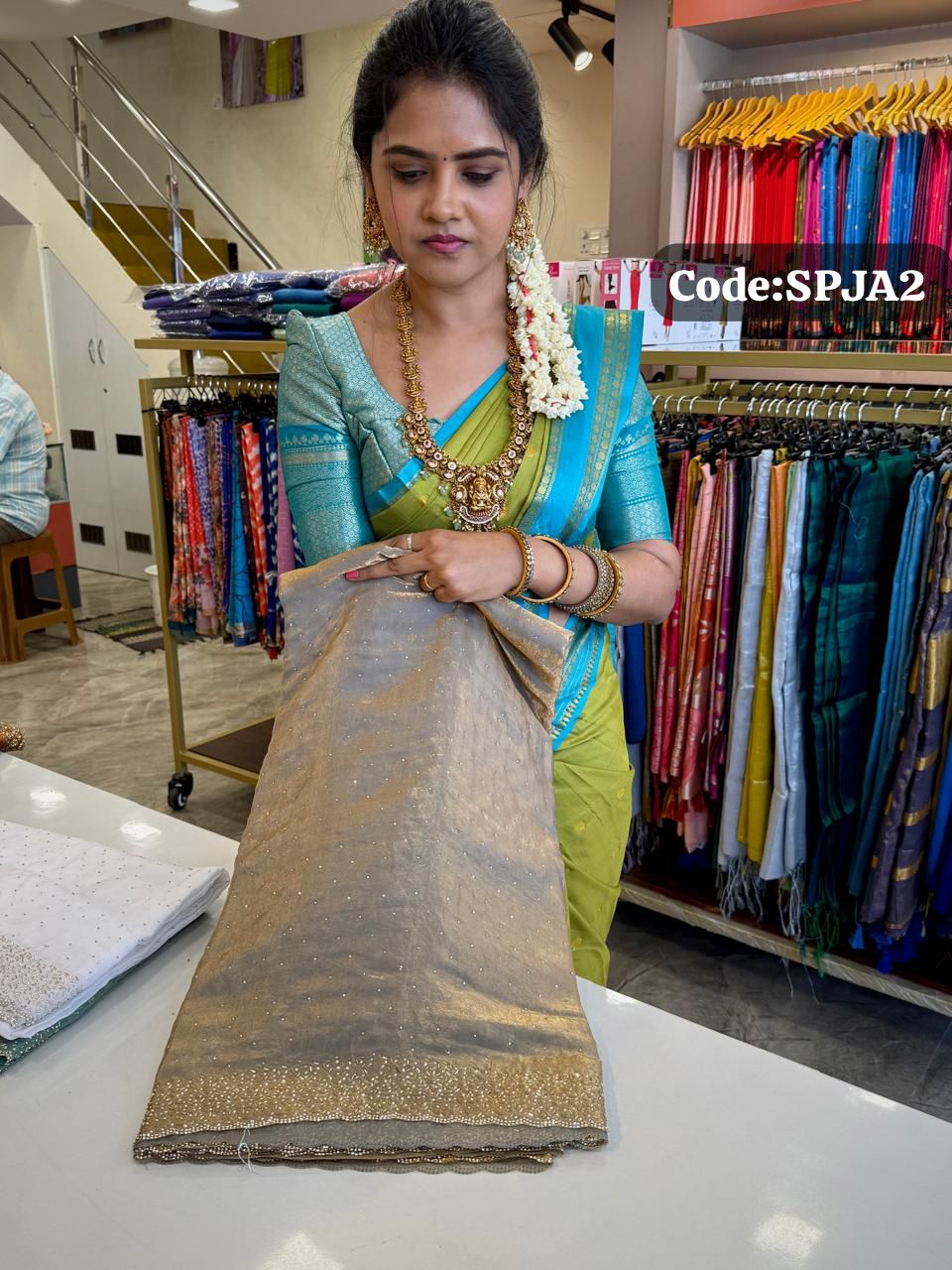Premium space silk sarees with real jarkhan diamond workš„³