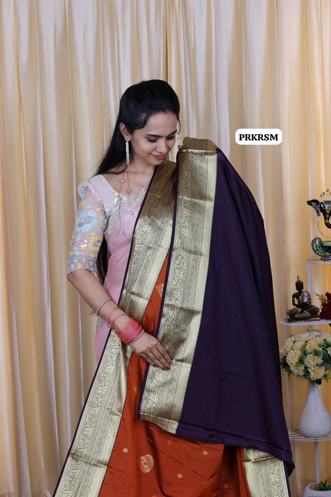 Premium Kanchi saree with rich pallu 😍⏰