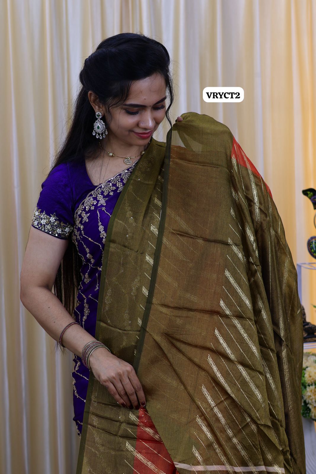 Mashmellow georgette with zari border 🏃♀️.