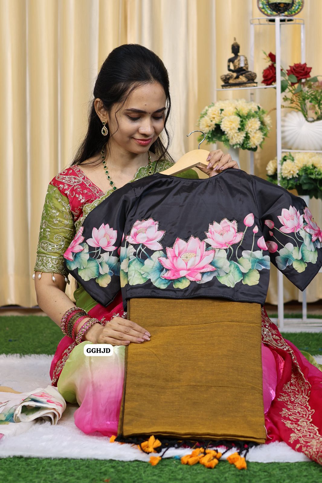 Kadhi cotton saree with stitched blouse 🥳blouse 34-42 Alterable