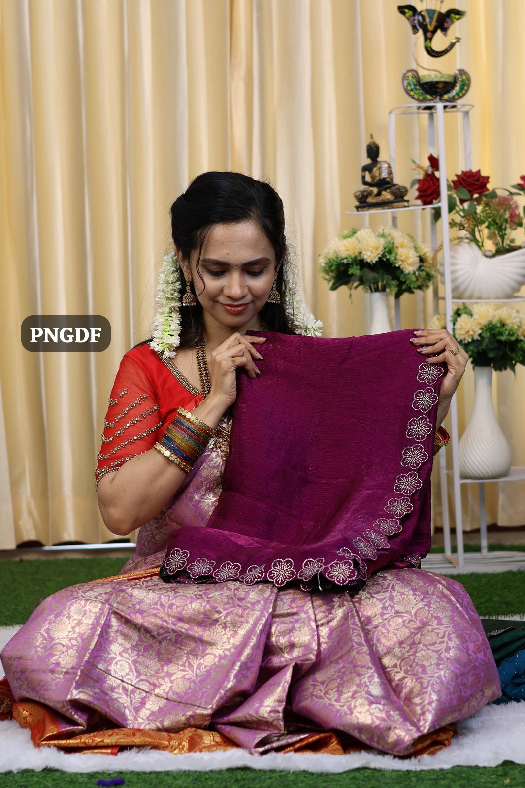 Designer saree with stone work😍🏃🏻♀️Ⓜ️Offer