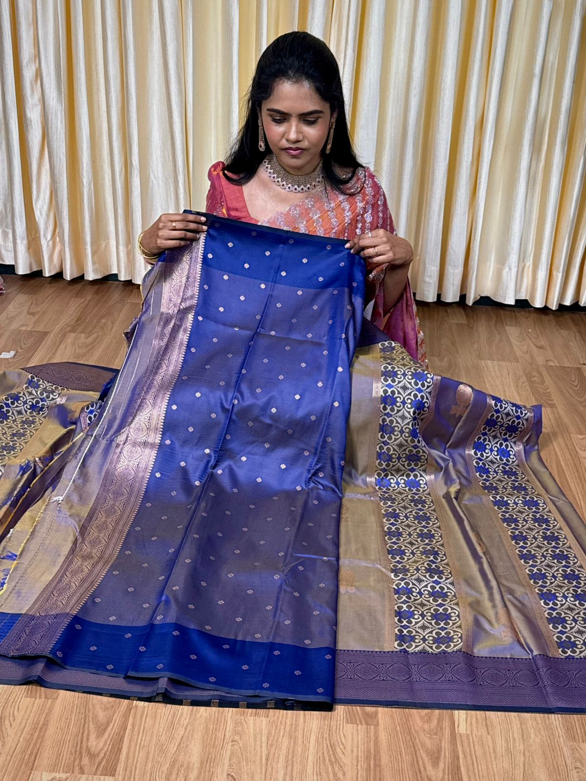 Kanchi semi silk saree🥰😎📚