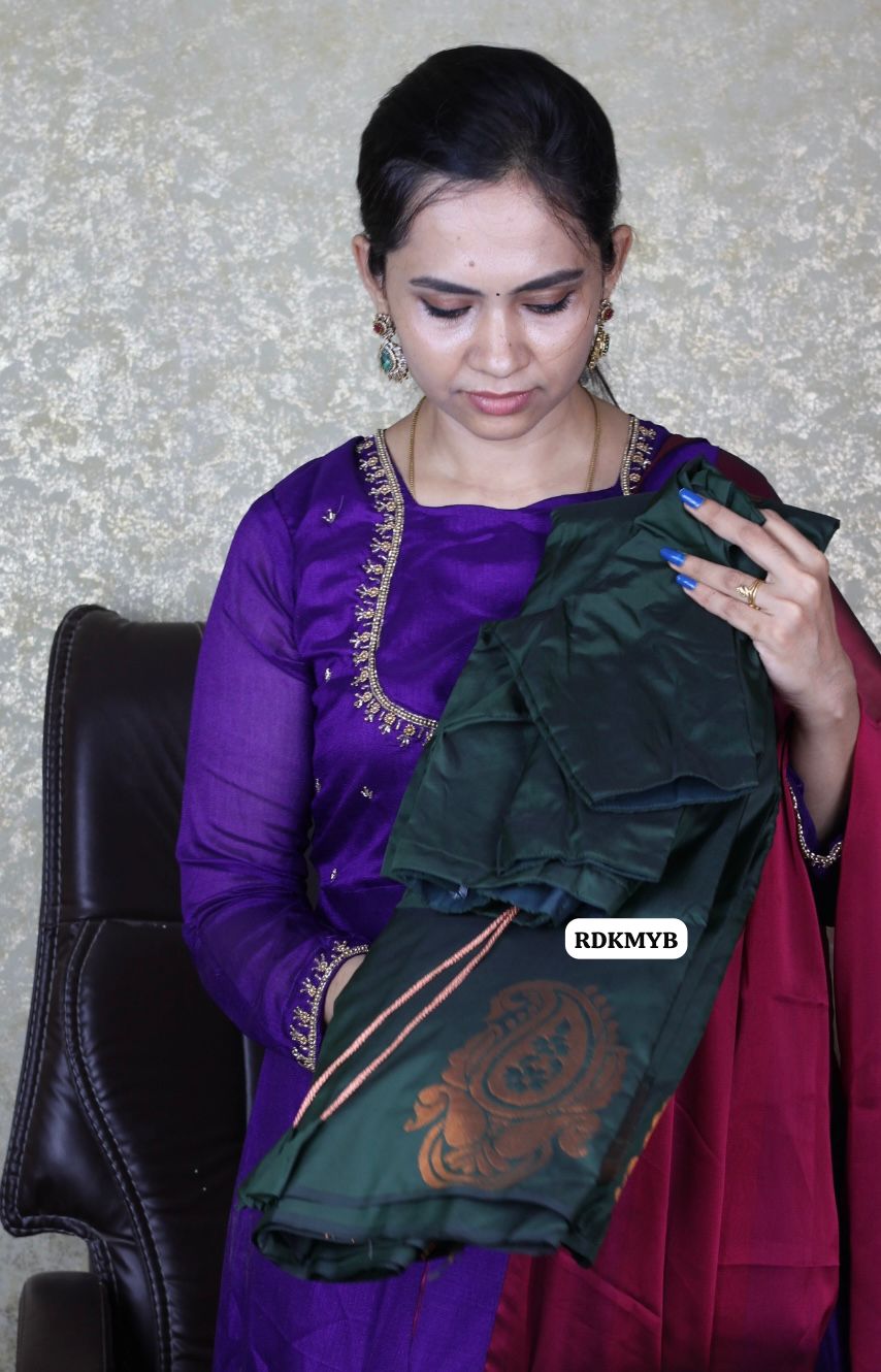 Semi soft silk borderless saree 🥳