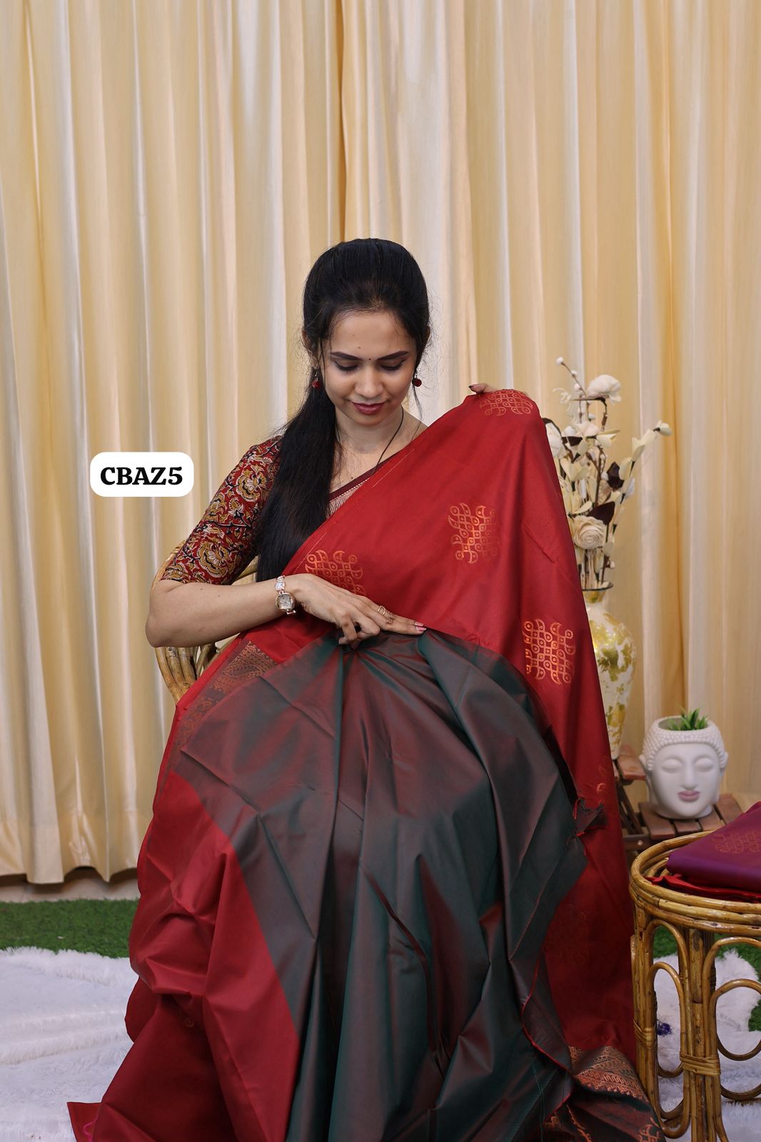 Borderless soft silk saree 😍🥳