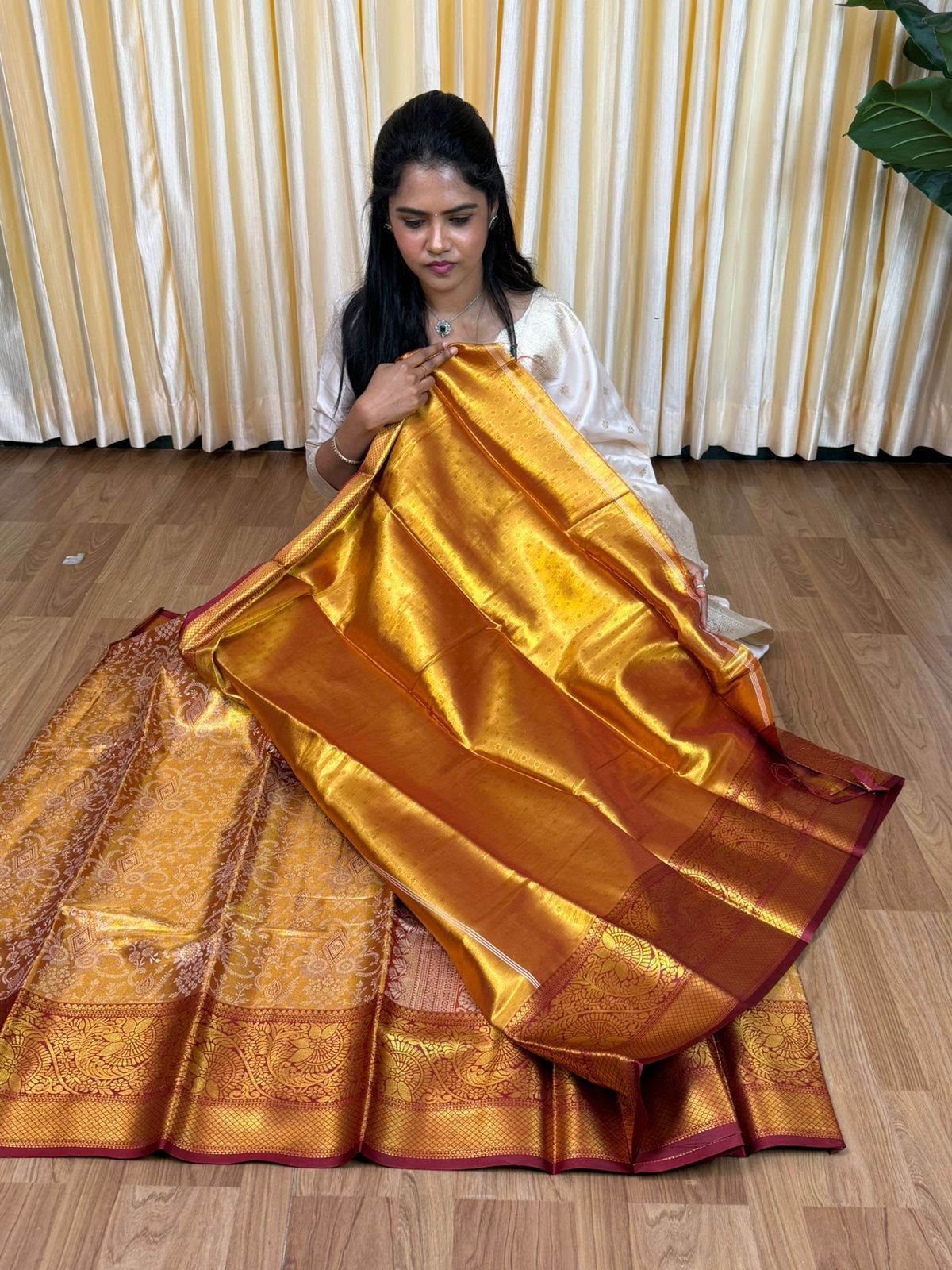 Kanchipuram inspired semi silk sarees🥳