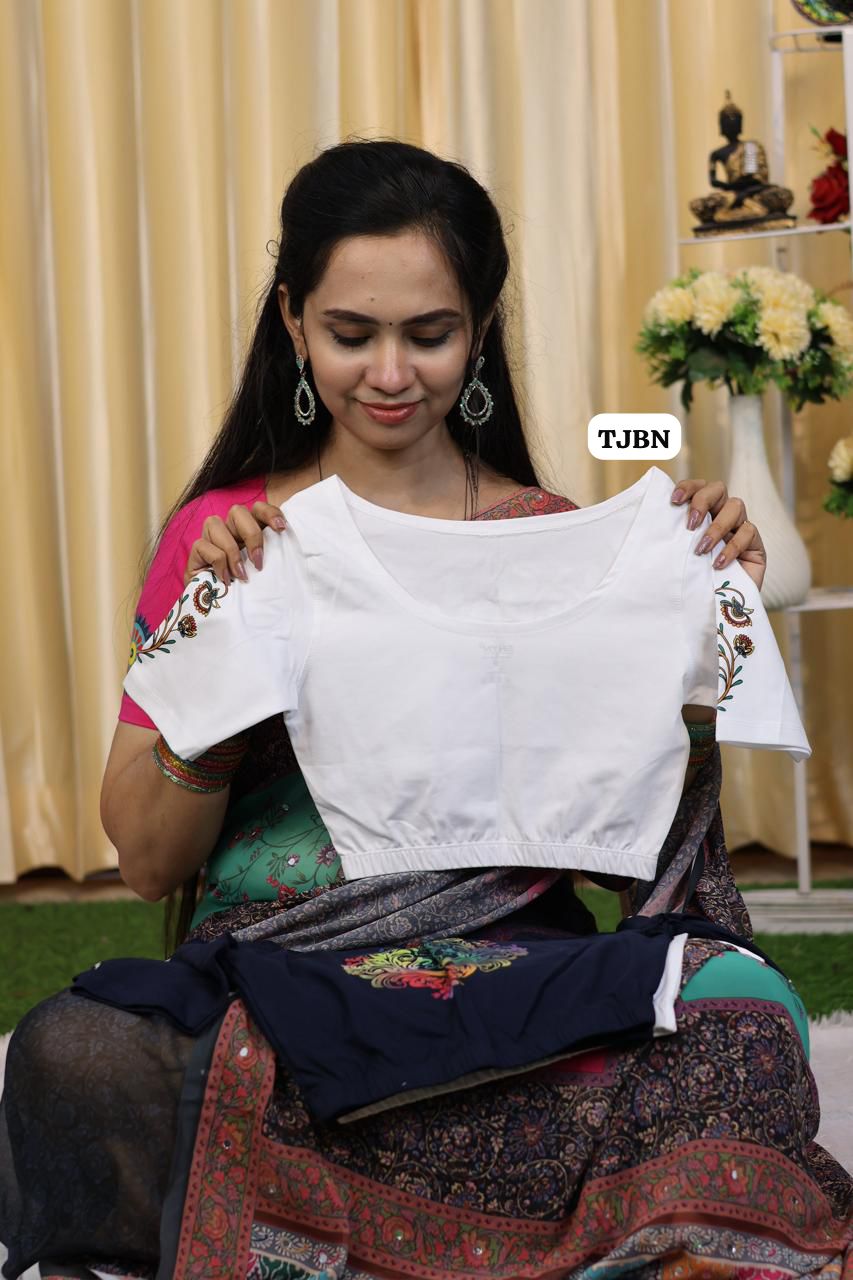 Premium quality readymade elastic blouse with printed design πβ°