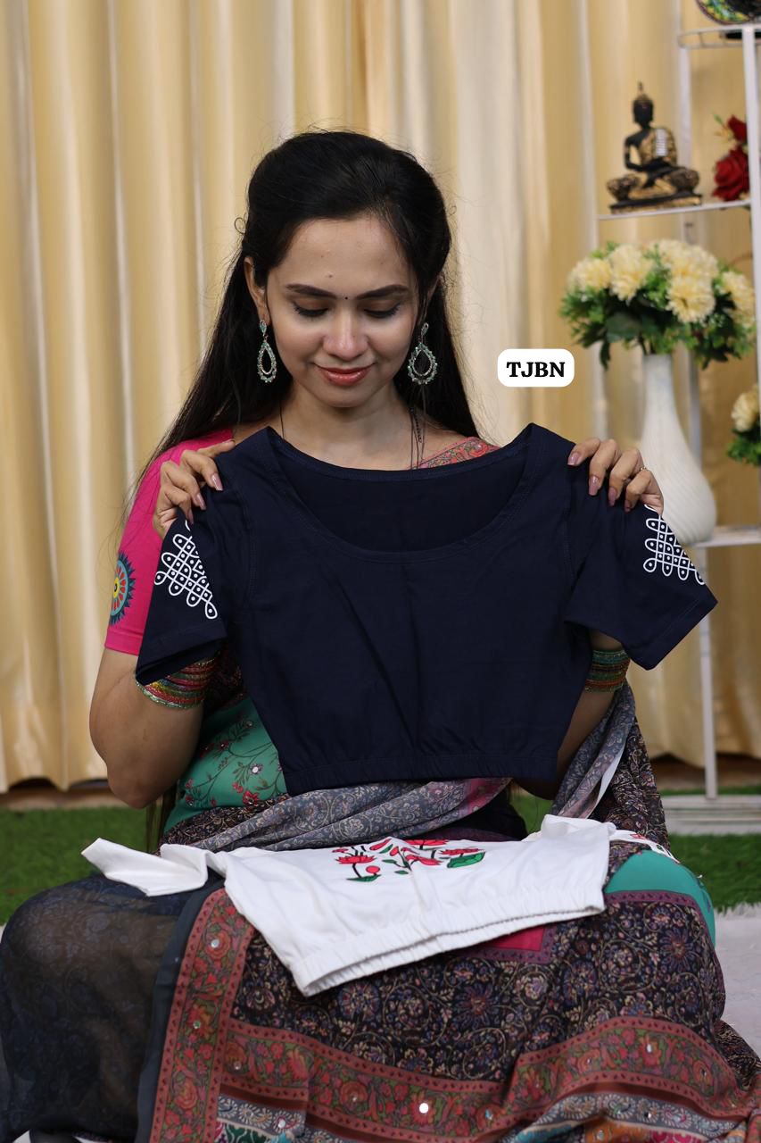 Premium quality readymade elastic blouse with printed design πβ°