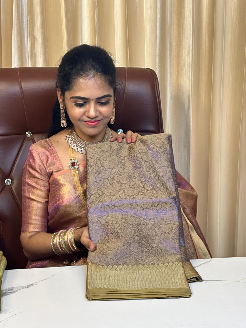 Soft katan saree.🥳
