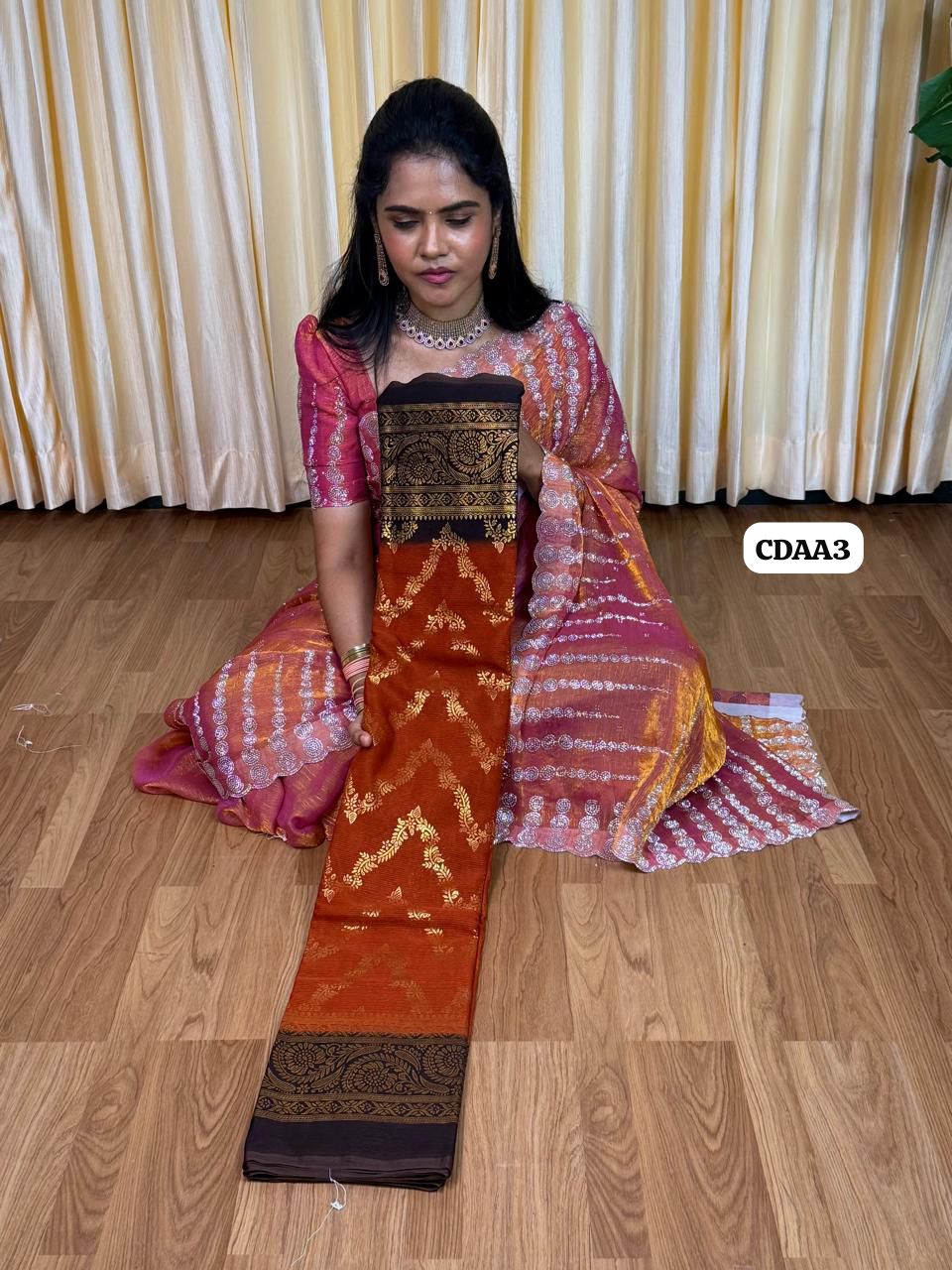 Chiffon saree 🥰😎📚