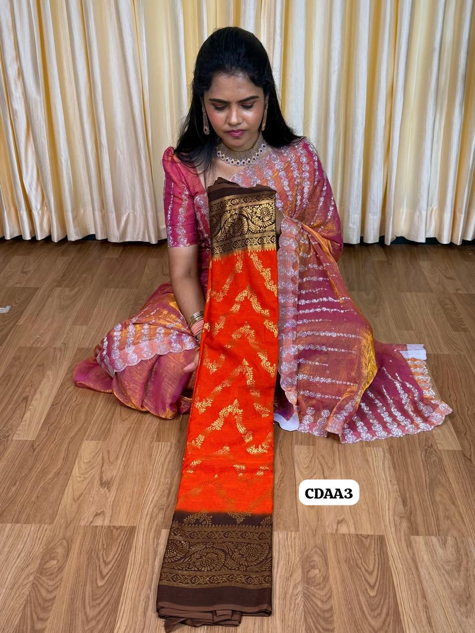 Chiffon saree 🥰😎📚