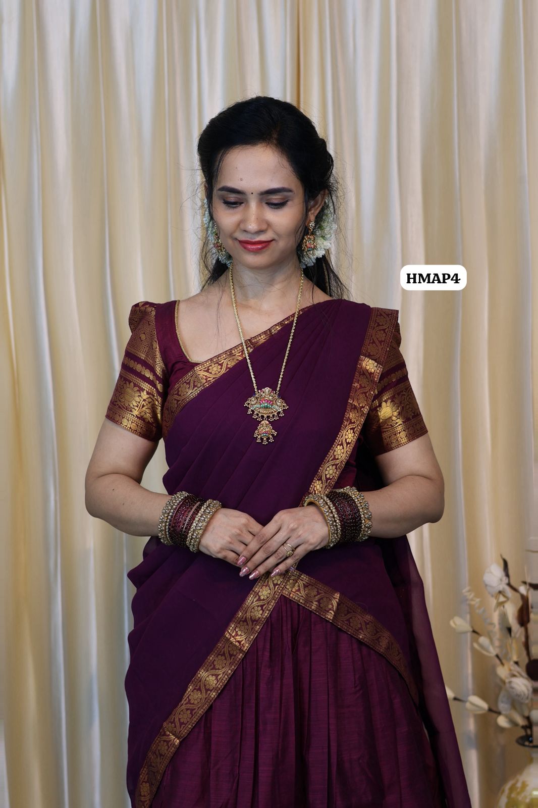 Premium Kanchi half saree stitched with full lining 🥳