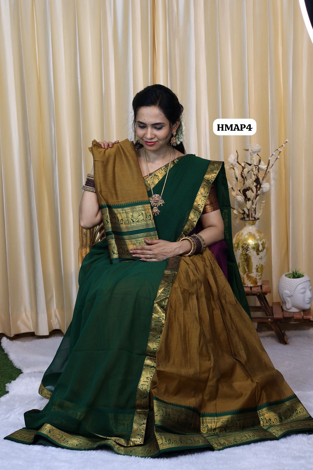 Premium Kanchi half saree stitched with full lining 🥳