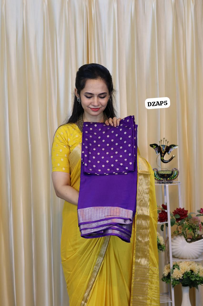 Mysore crepe silk saree 🥳