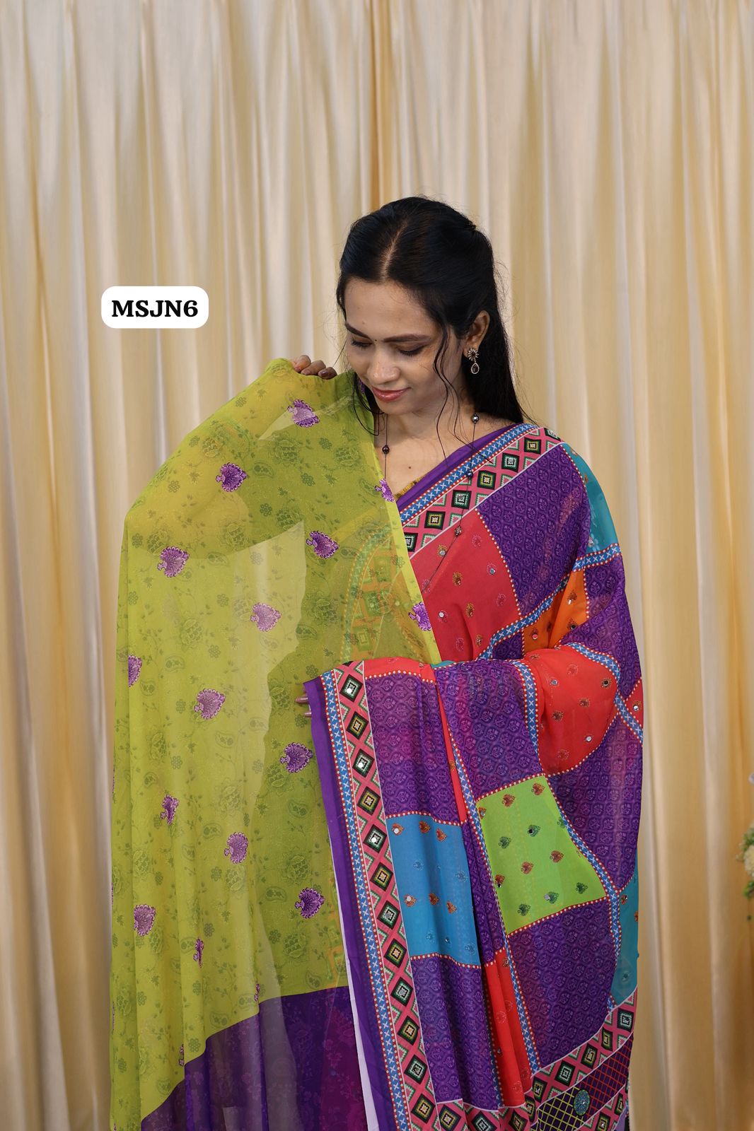 Masakali sarees with mirron work😍😎📚