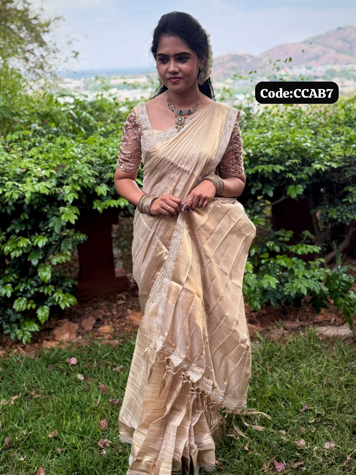 Bridal Tissue silk saree with running blouse 🥳