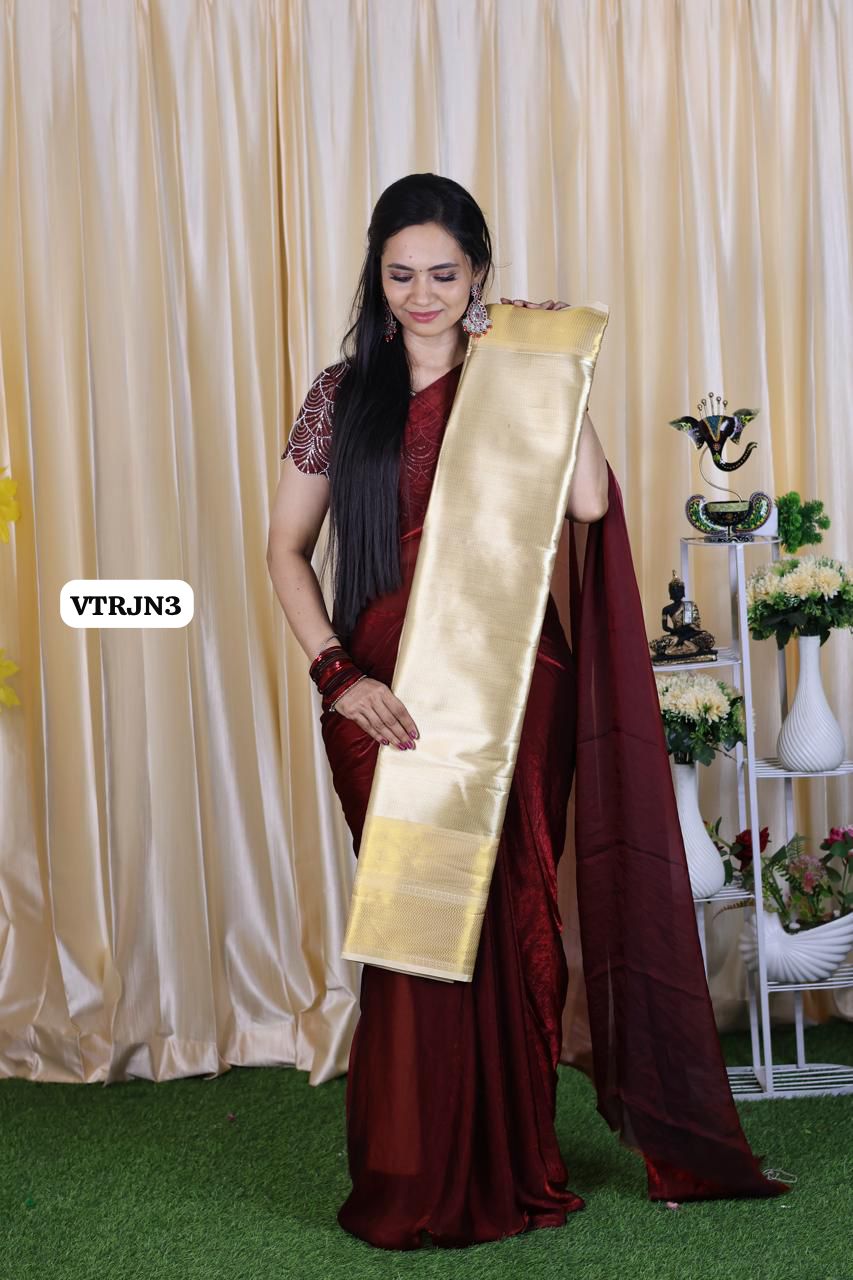 Kanchi inspired semi silk saree 🥳