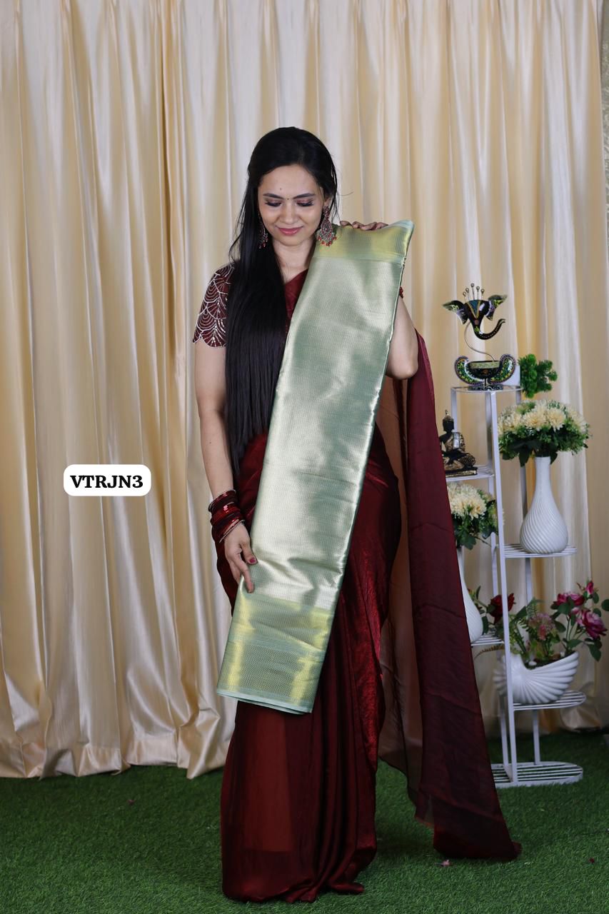 Aadi offer 🤩Kanchi inspired semi silk saree 😍