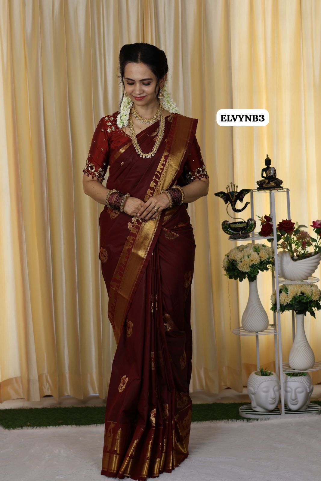 Pallakku design Premium Kanchi semi soft silk saree in pallakku design 🥳