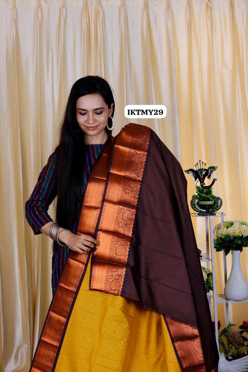 Premium Kanchi semi silk sareeš„³